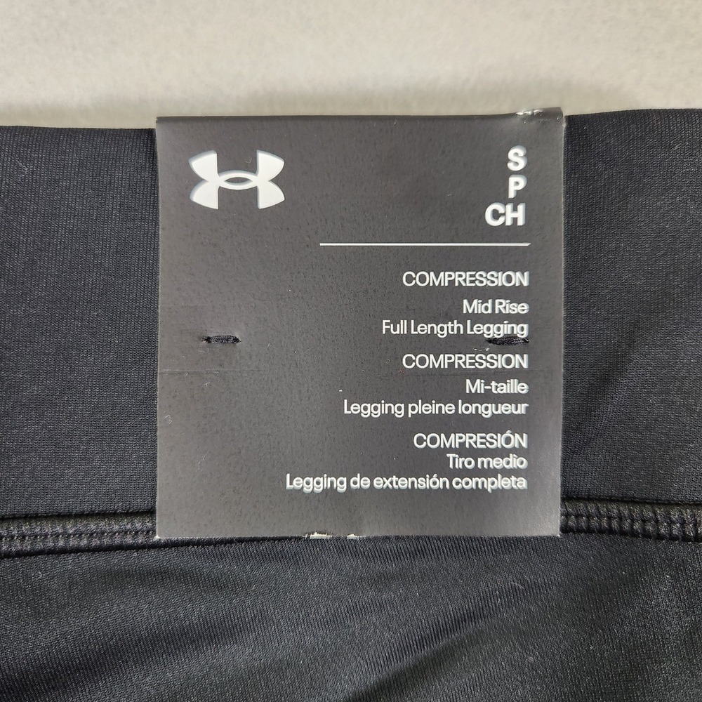Under Armour Women's Black Compression HeatGear Mid Rise Leggings Small NWT - Picture 8 of 10
